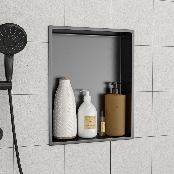 Stainless Steel Shower Niche With Seamless Design For Bathroom Storage