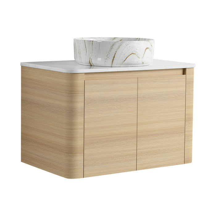 Mounted Bathroom Vanity & Art Sink, Soft Close Door