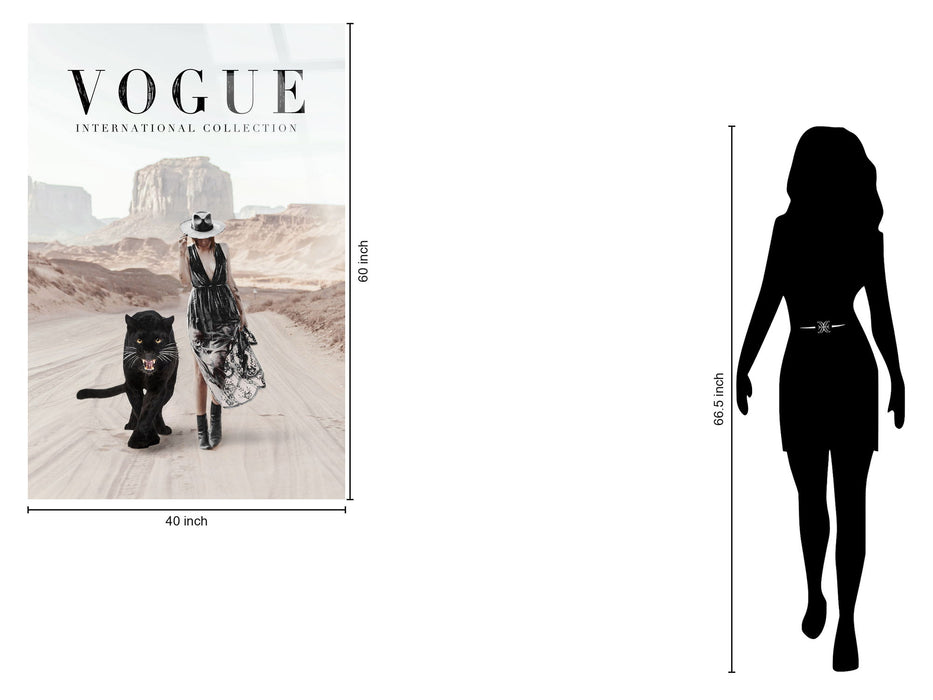 "Desert Companions" Tempered Glass With Foil - White / Black / Tan