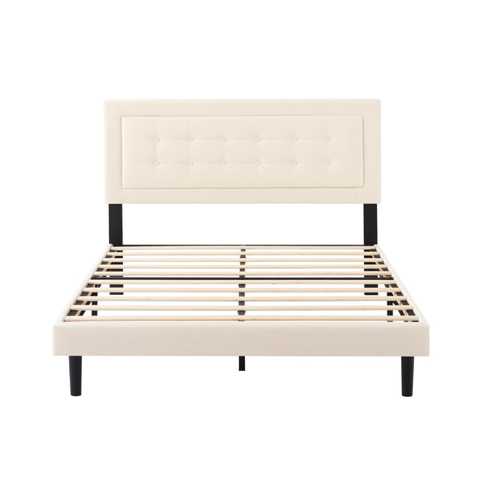 Upholstered Platform Bed With Slats