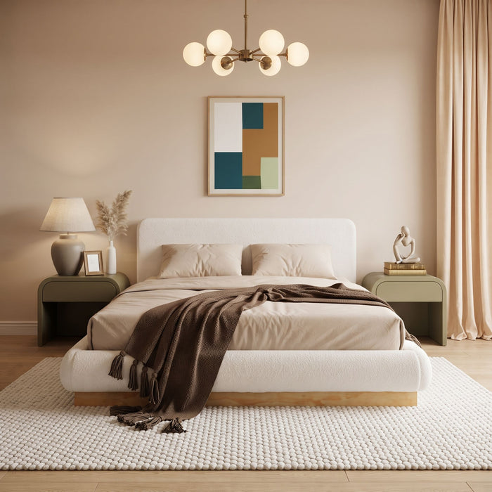 Upholstered Platform Bed Frame, No Box Spring Required