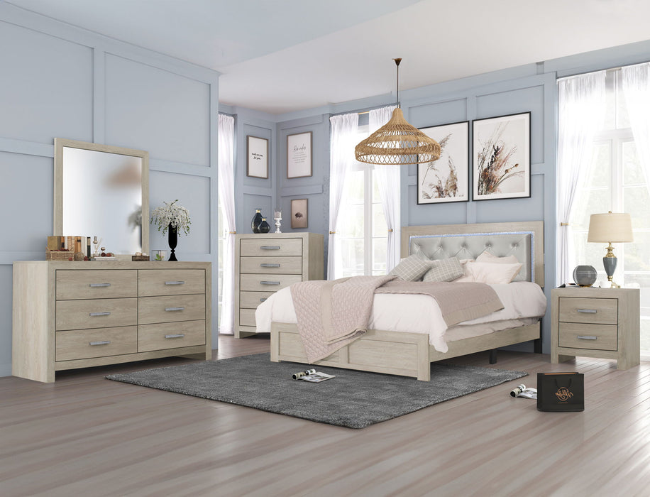 Jaylen - Queen 5 Piece Bedroom Set - Limed Oak