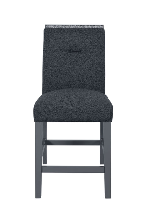 Monaco - 6 Piece Dining Room Set (Bar Table And 6 Bar Stools) - Dark Gray
