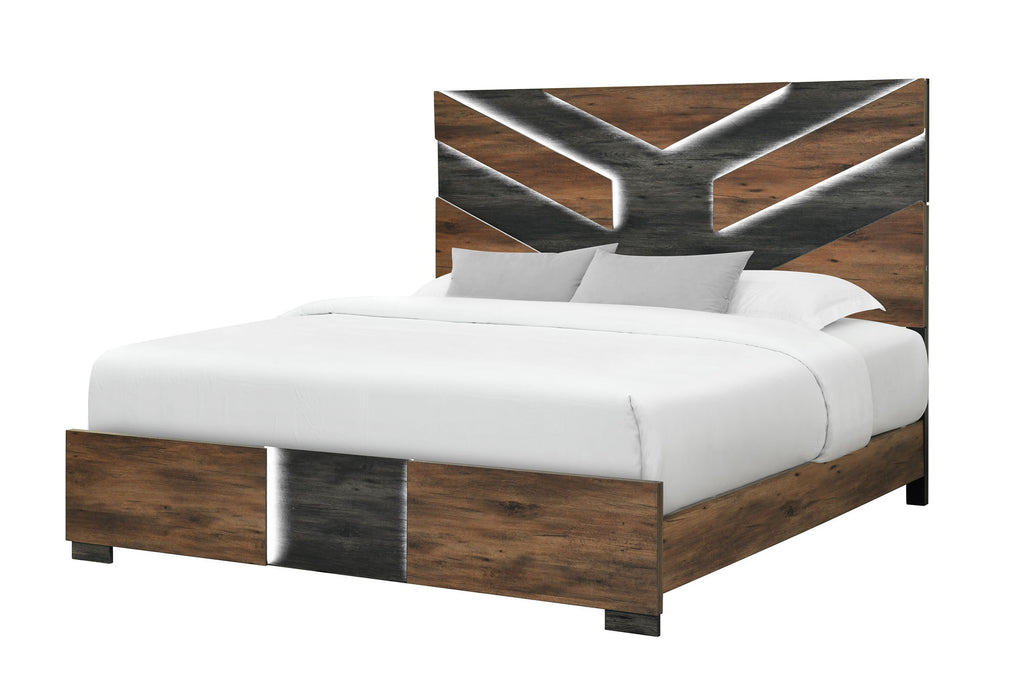 Optimus - King Bed - Black / Brown