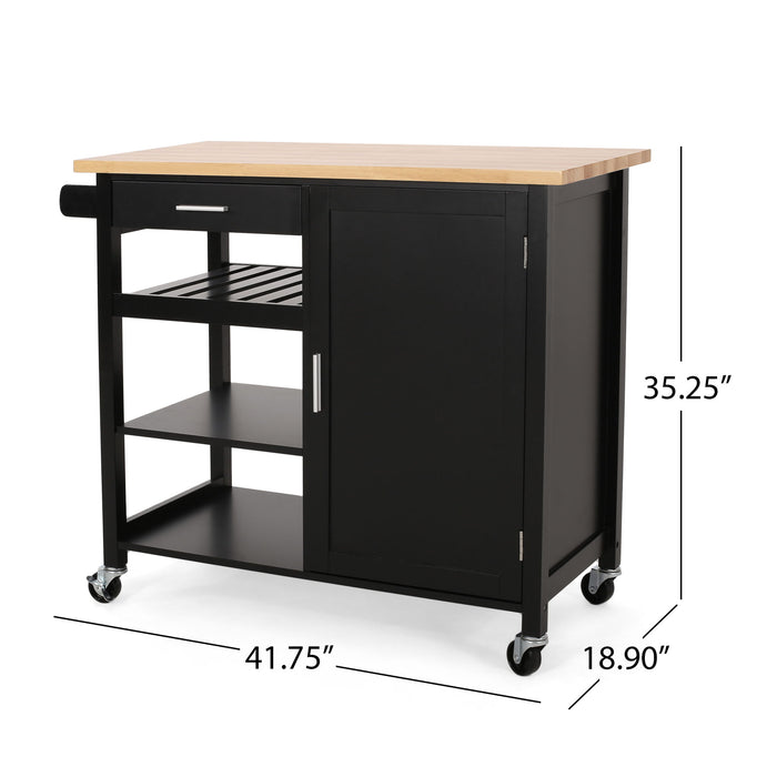 Contemporary Design Kitchen Cart With Wheels