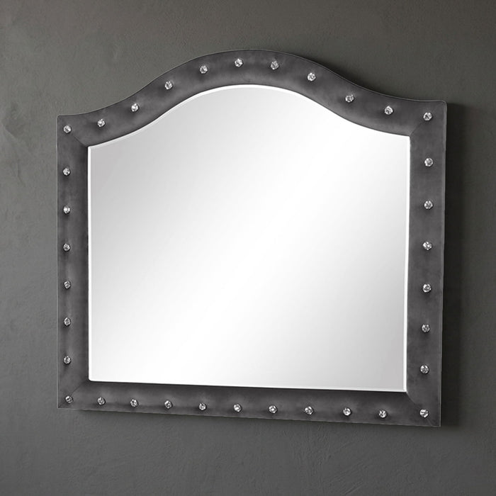 Sophia - Tufted Mirror - Gray