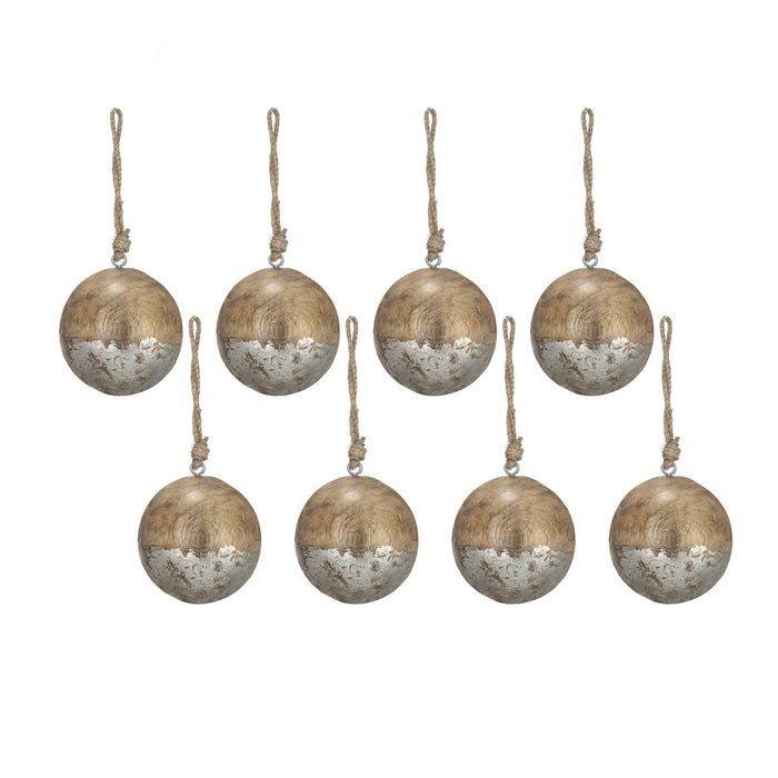 Christmas Ball Ornaments, Wood Decorative Hanging Ball Christmas Tree Ornaments For Holiday Party Decorations