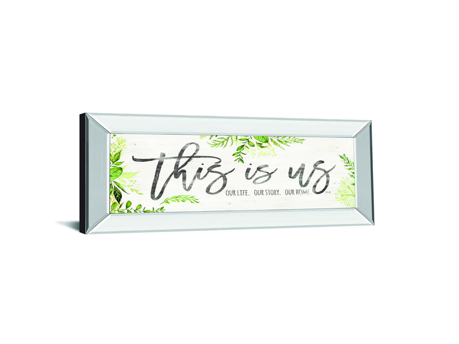 This Is Us By Marla Rae - Mirror Framed Print Wall Art - Green