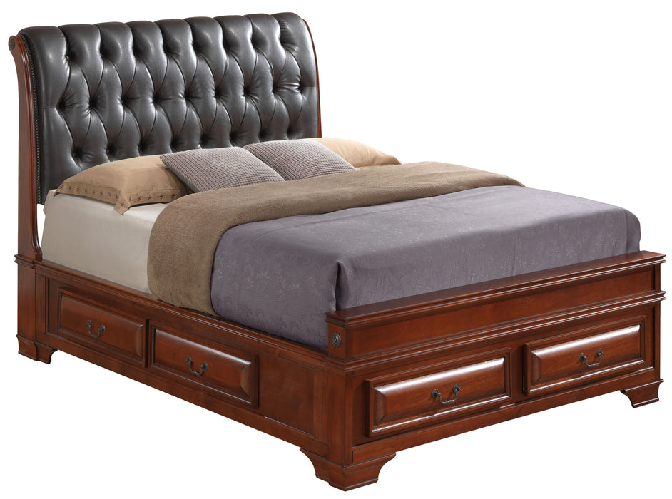 Glory Furniture Lavita Queen Storage Bed, Oak