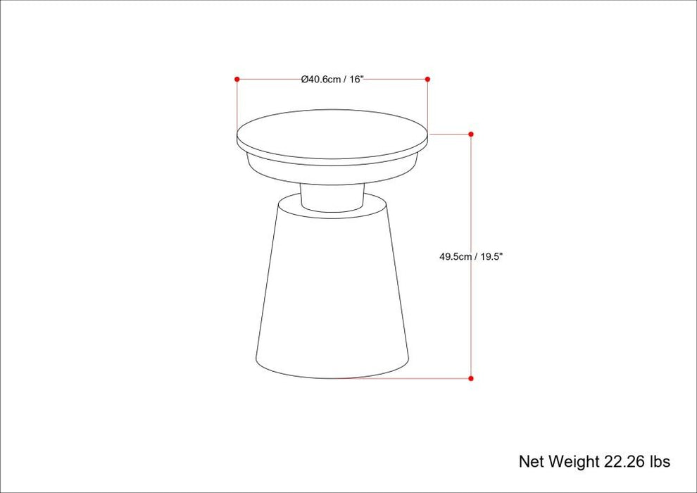 Jaxine - Side Table - Black / Gold