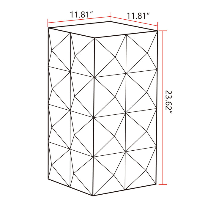 Side Table With 3D Embossed Pattern Design