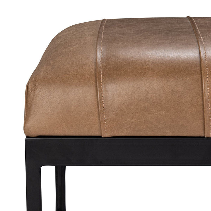 Madeleine - Leather Bench - Taupe