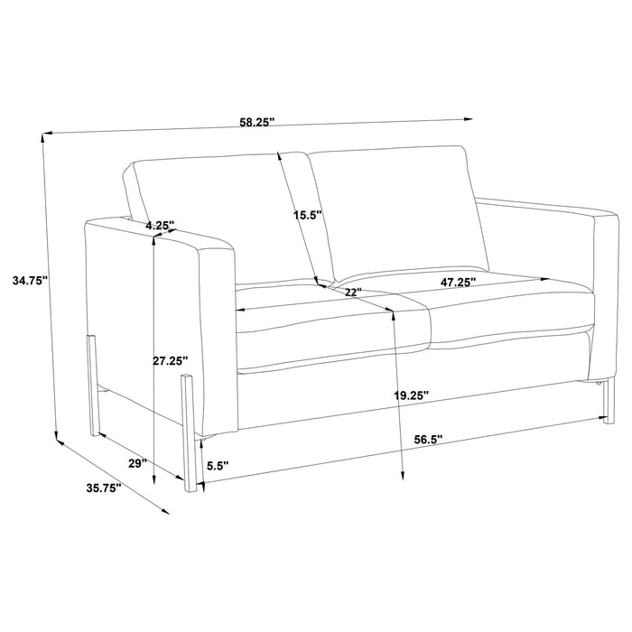 Dulcie - Loose Back Loveseat - Oatmeal