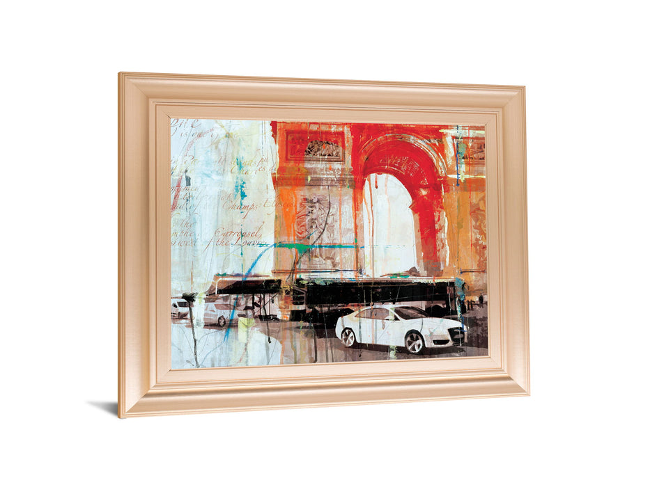 City Of Light II By Markus Haub - Framed Print Wall Art - Red