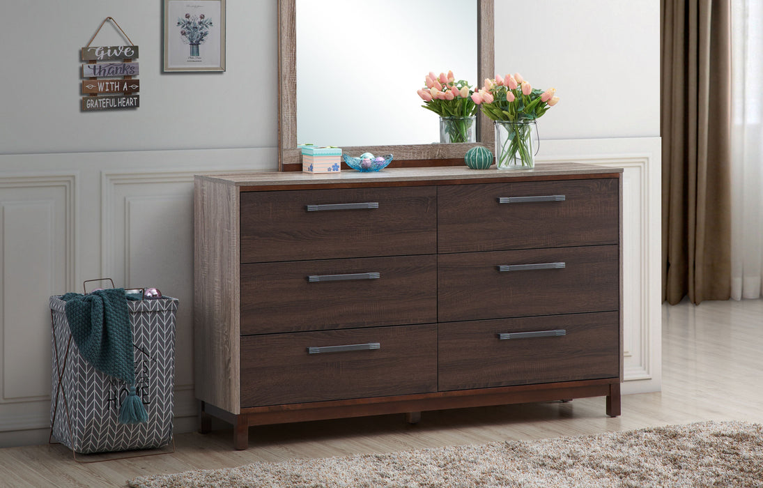Glory Furniture Magnolia Dresser, Gray / Brown