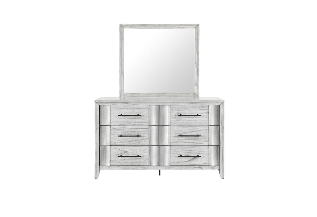 Elsie - 5 Piece King Bedroom Set - Light Gray