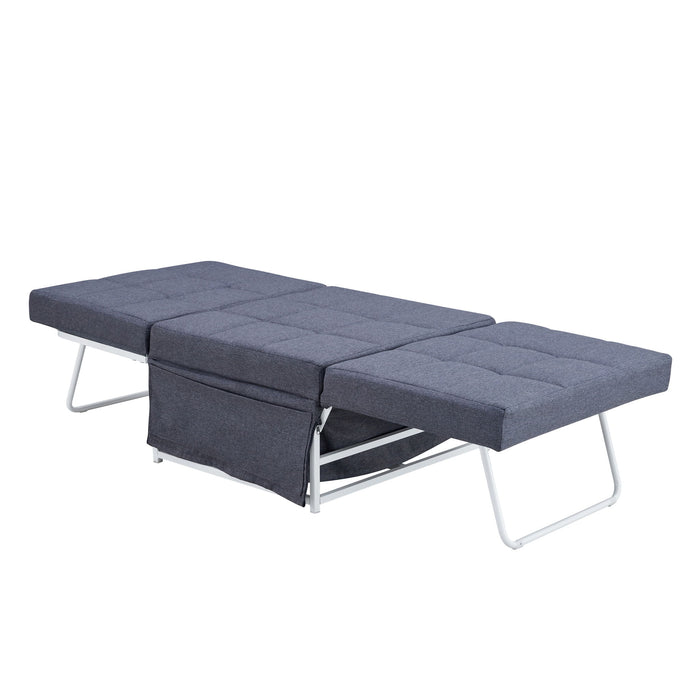 Modern Convertible Sofa Bed 4 In 1 Folding Ottoman Sleeper With Adjustable Backrest