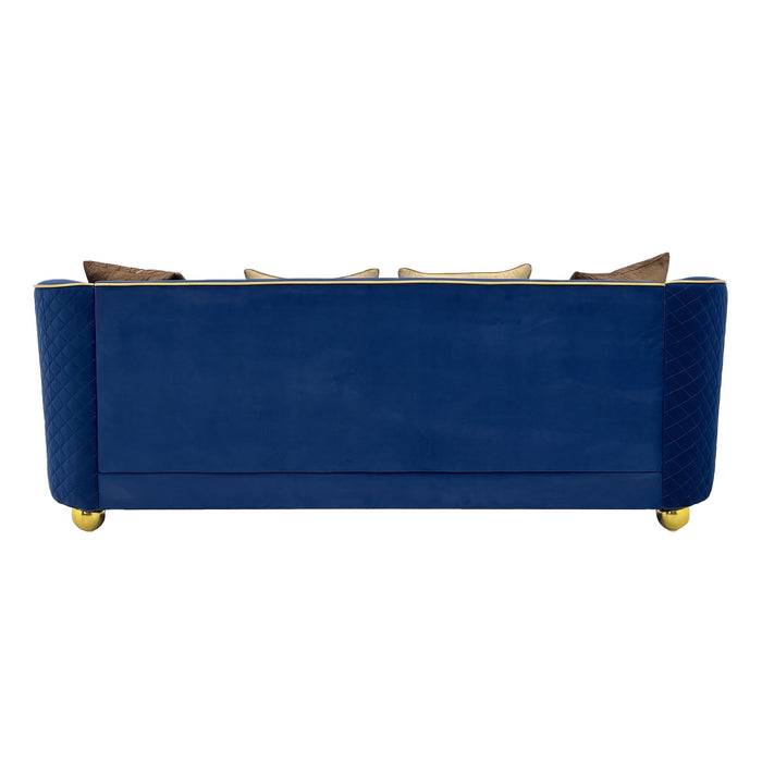 Sofa With Metallic Accents