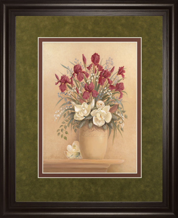 Classic Petal I By Gloria Eriksen - Framed Print Wall Art - Red