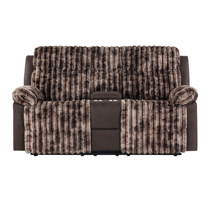 Bruni - Console Reclining Loveseat With Manual Recline