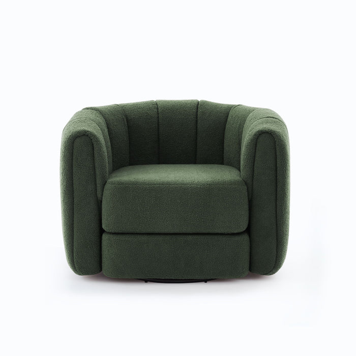 Swivel Accent Chair Wide Upholstered For Living Room