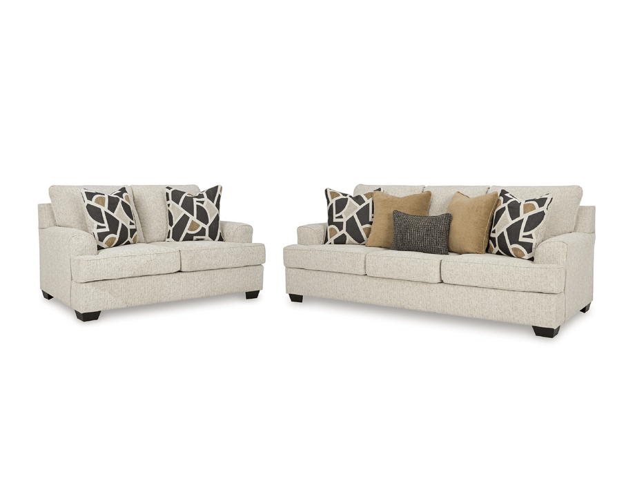 2 PC Sofa Loveseat Set