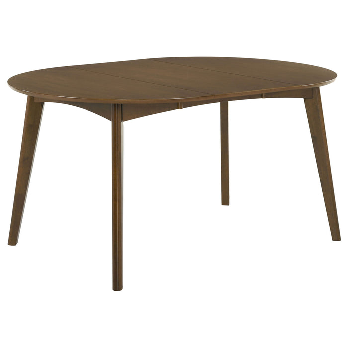Thomson - Oval Dining Table With Removable Leaf - Walnut