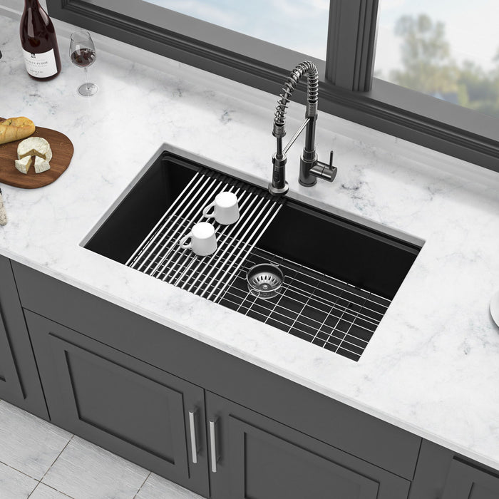 Quartz Kitchen Sink, Granite Composite Workstation Undermount