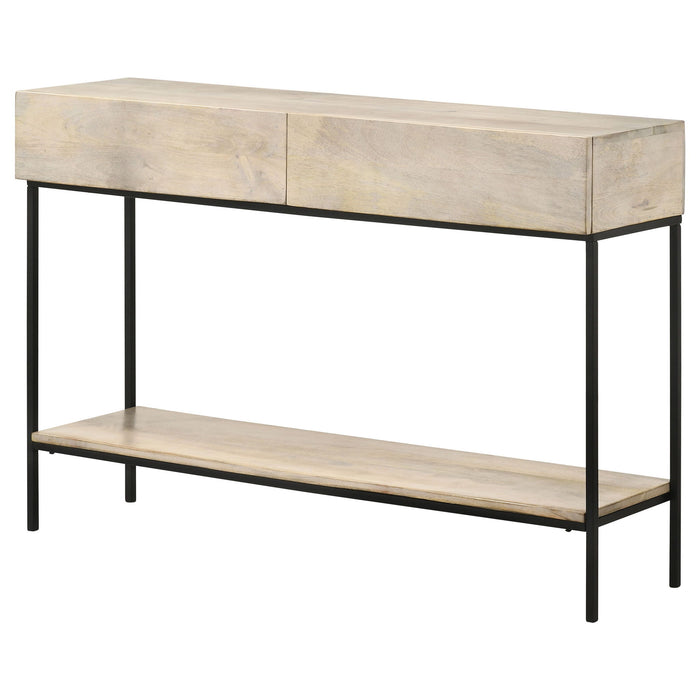 Terrace - 2 Drawer Entryway Console Table - White Washed