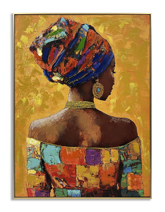 Radiant Mosaic Silhouette - 40" x 30" Framed Wall Art