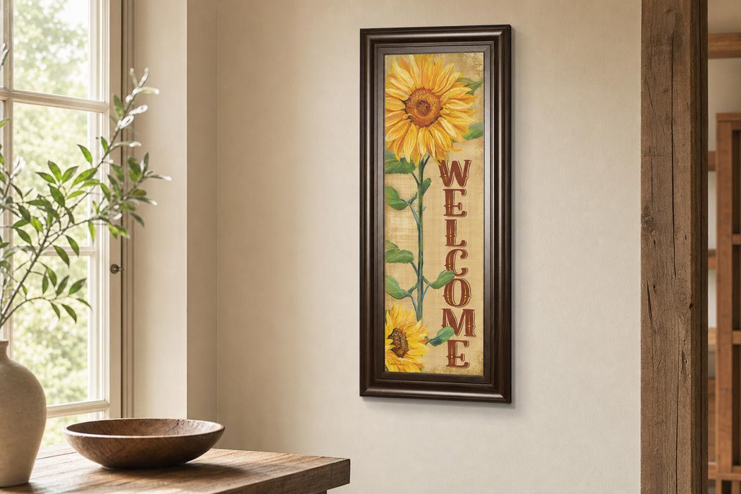 18x42 Welcome Sunflower By Ed Wargo - Yellow