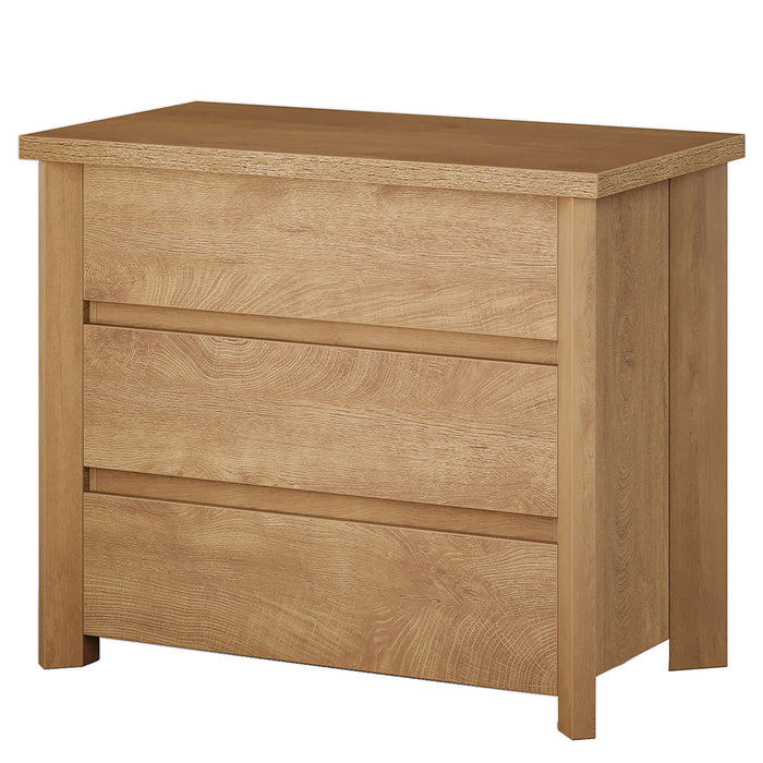 Nightstand With 3 Drawers, Bedside Table, Compact Storage - Brown