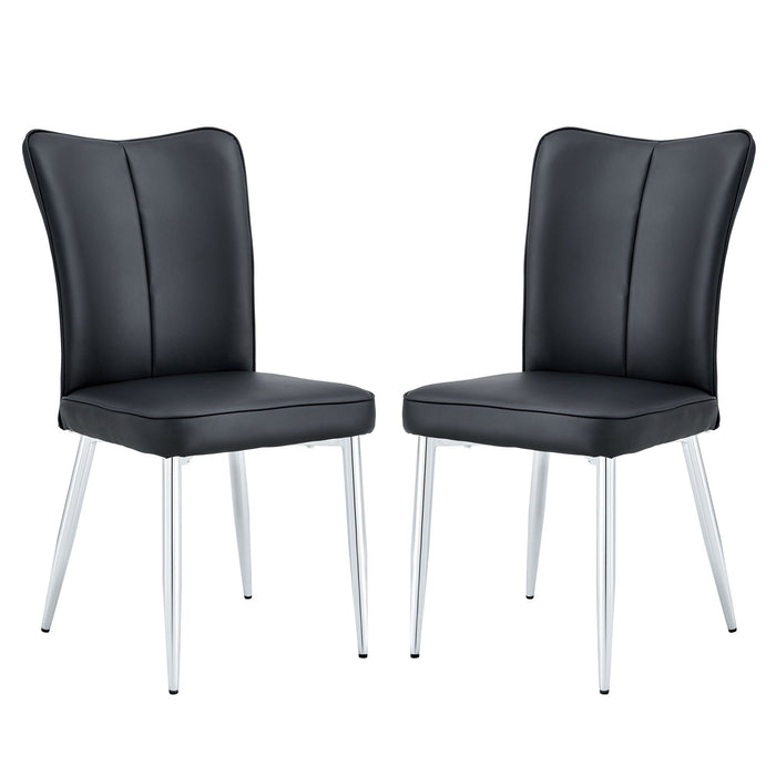 Modern Minimalist Dining Chairs With Metal Legs