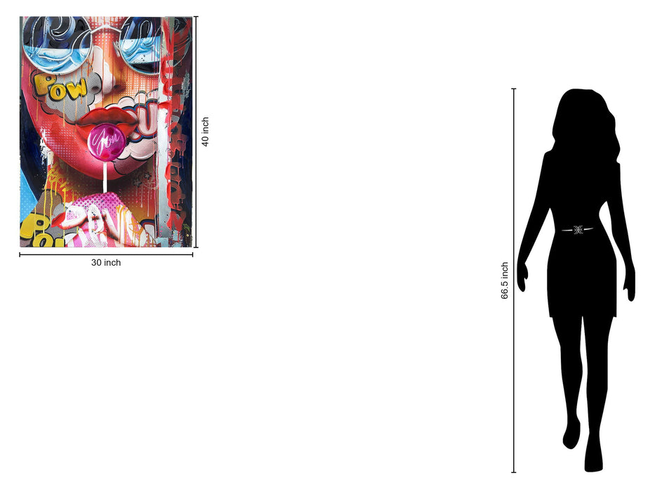 Hand Painted Textured Canvas 30 x 40 - Red