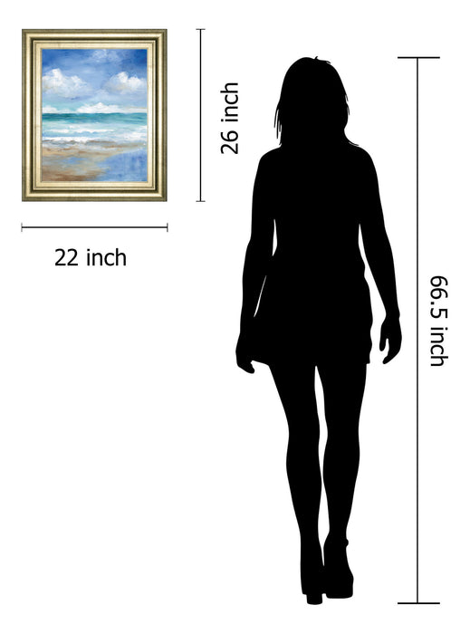 Washy Coast II By Nan - Framed Print Wall Art - Light Blue