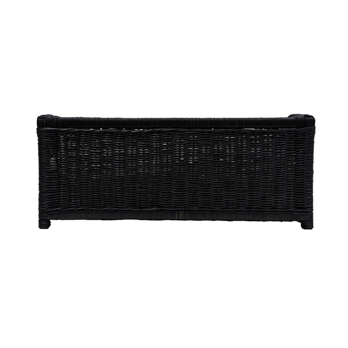 Poppy - Rattan Small Pet Bed - Black