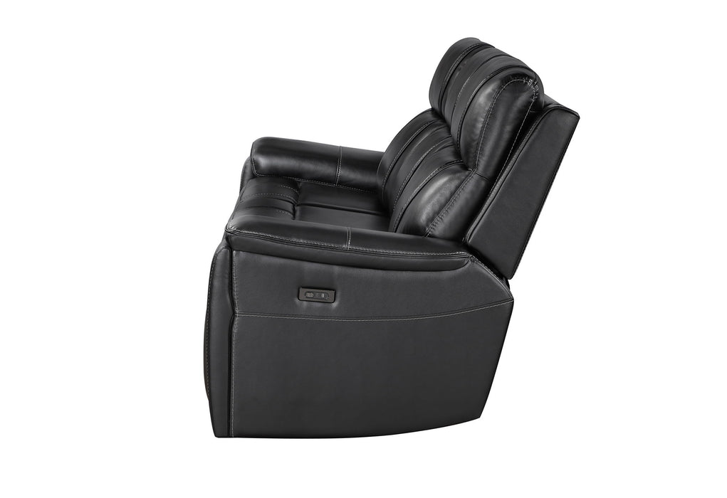U8880 - Power Reclining Sofa With Armrest Cupholder, DDT With Watch Charger - Black