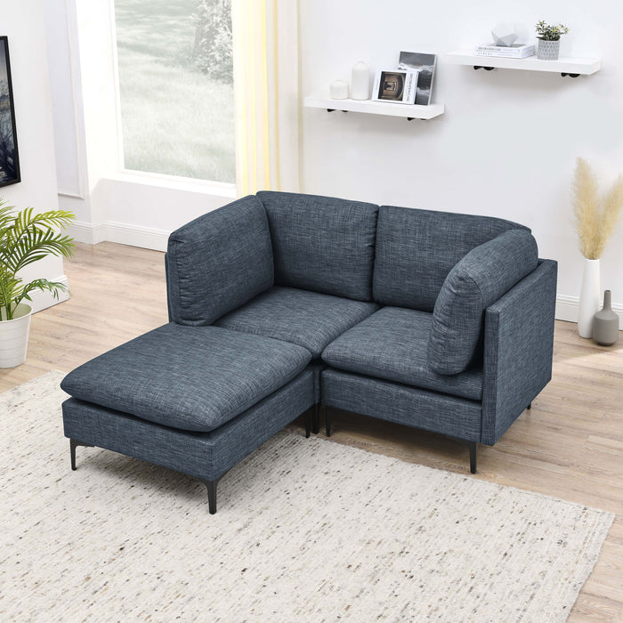 Upholstered Modular Sectional & Tall Legs