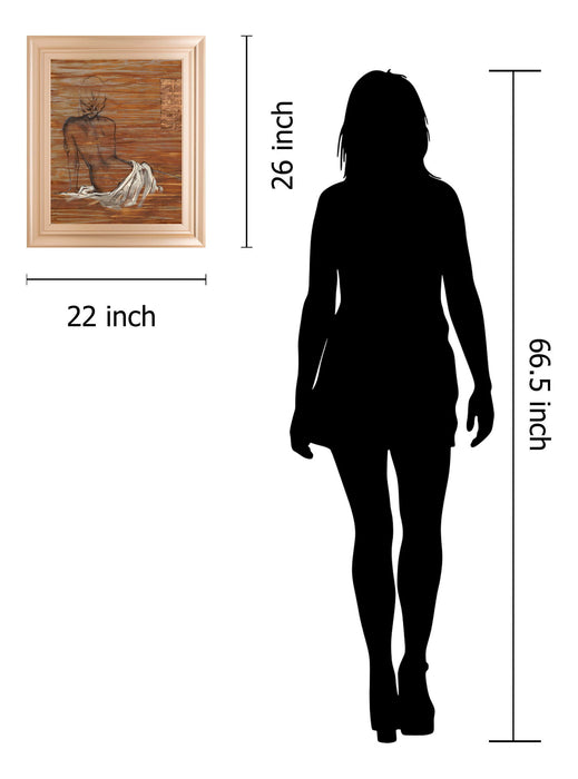 Maya By Saro - Framed Print Wall Art - Dark Brown