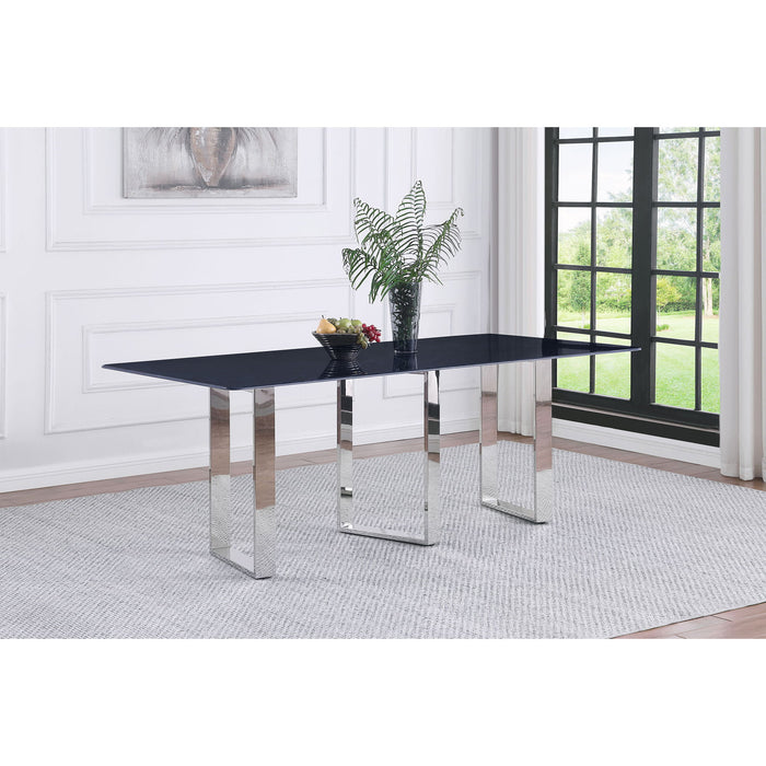 Forster - Rectangular Sintered Stone Dining Table - Gray