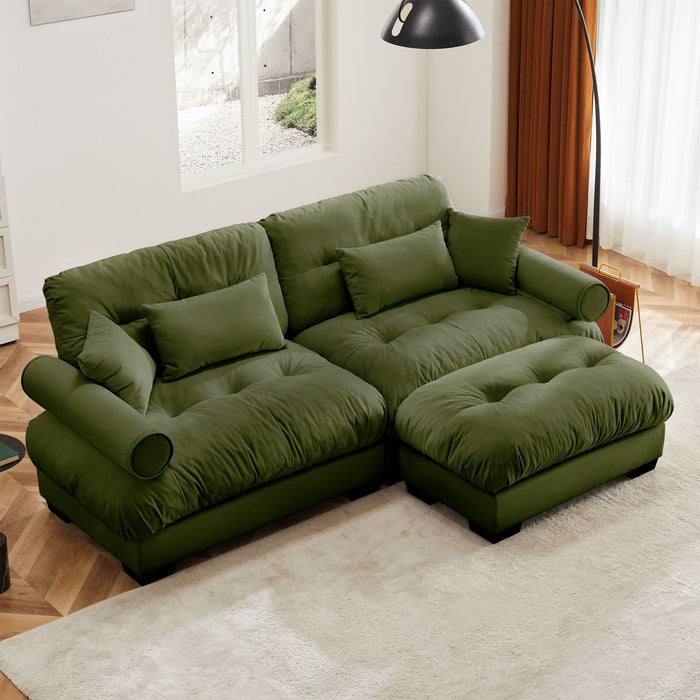 Super Comfort Oversized Modular Sectional Sofa With Movable Ottoman