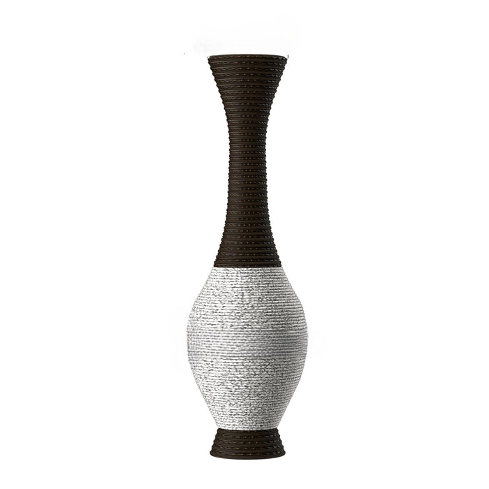 Tall Designer Floor Vase With Elegant 2 Tone