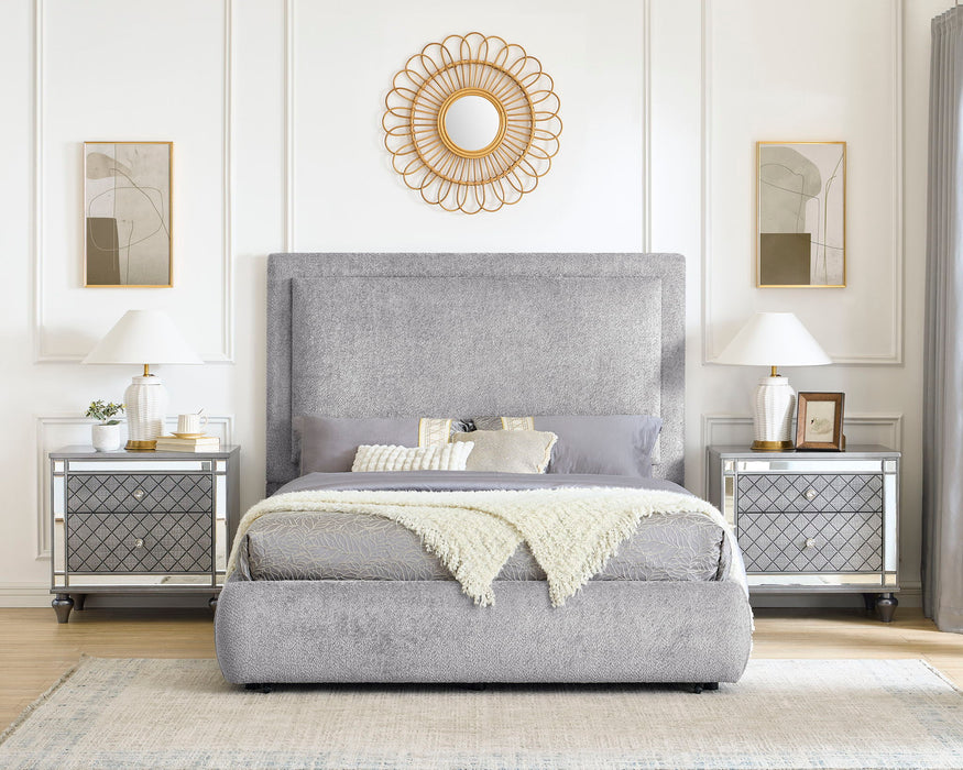 Reverie - Upholstered Queen Storage Bed - Pewter