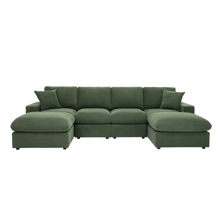 Sectional With 2 Ottomans