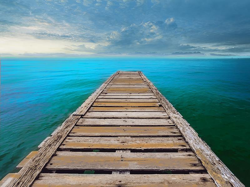 Ocean So Blue By Mike Calascibetta - Blue