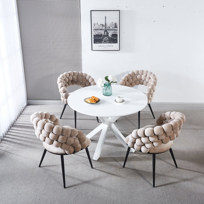 Modern Chair With Tube Legs, Soft Cushions And Comfortable Backrest