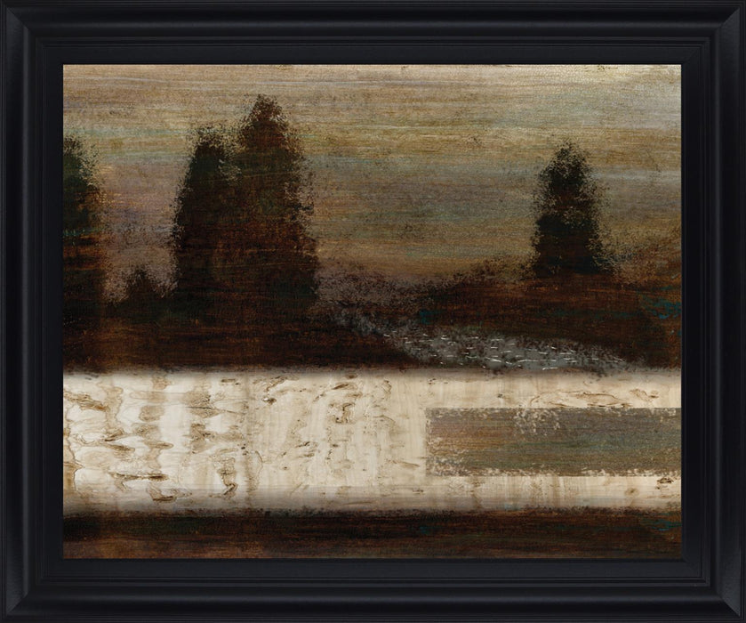 Shadowed Pinescape - 28" x 34" Framed Wall Art