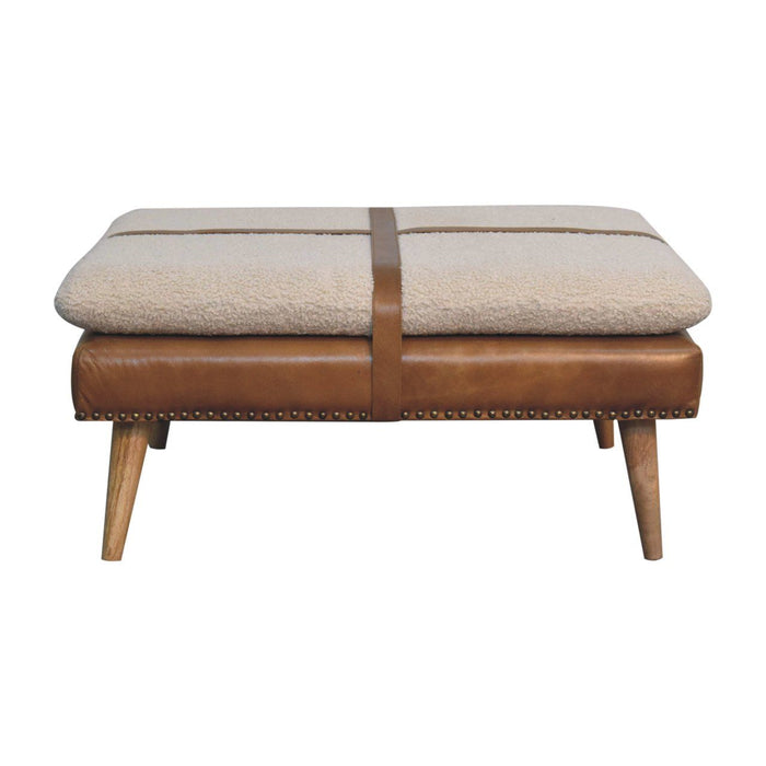 Buffalo - Large Square Footstool - Brown