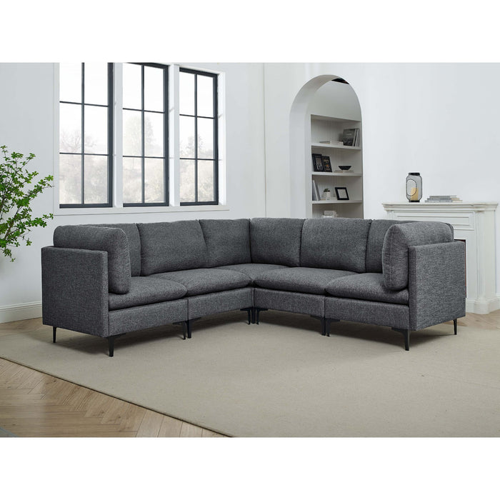 Upholstered Modular Sectional With Tall Legs