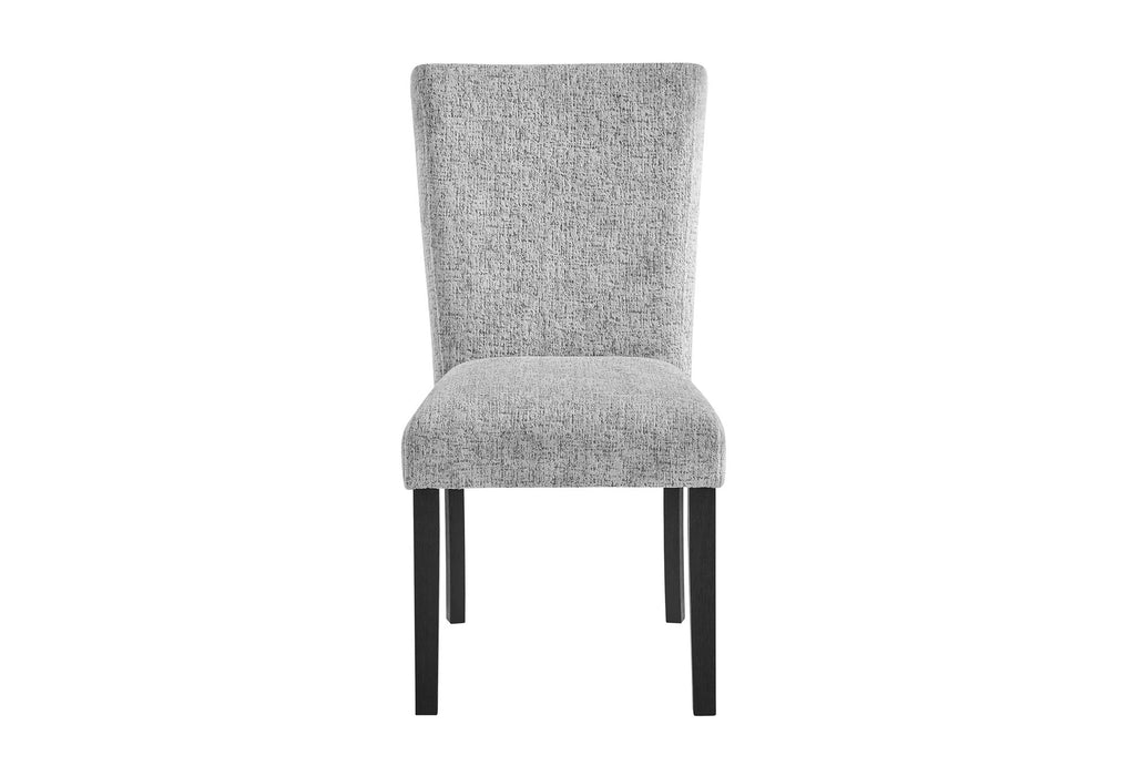 D1319 - 7 Piece Dining Room Set (Dining Table And 6 Dining Chair) - Black / Light Gray
